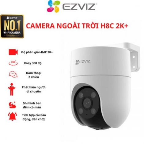Camera Ezviz H8C 2K+ |4MP| Camera wifi thông minh quay quét ngoài trời